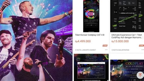 WOW Tiket Konser Coldplay Dijual Di Shopee Dan Tokopedia Segini Harganya