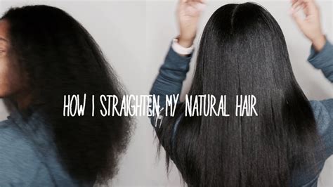 How I Straighten My Natural Hair Curly To Silky Straight Routine