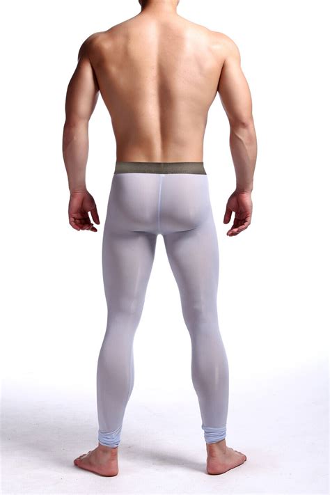 Mens Bulge Pouch Long Johns Stretch Tight Fit Yoga Pants Underpants Underwear Ebay