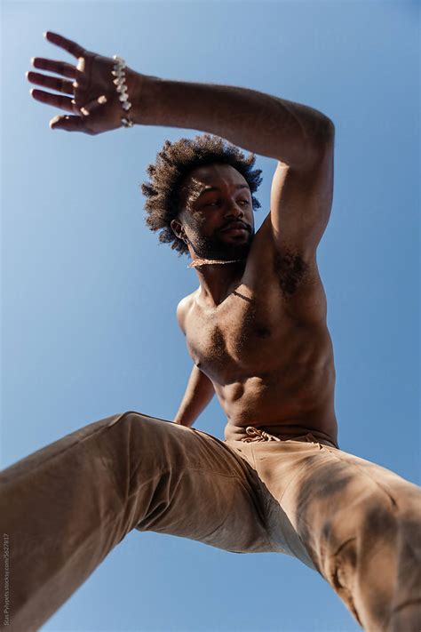 Muscular Black Guy With A Naked Torso By Stocksy Contributor Stas Pylypets Stocksy