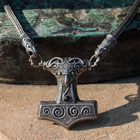 Thor's HAMMER NECKLACE Silver Viking Knit Necklace Pendant - Etsy ...