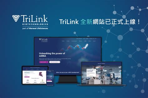 Trilink｜全新網站已正式上線！ 捷昇生物科技 ── 最優質完整的細胞治療．外泌體．核酸藥原料產品