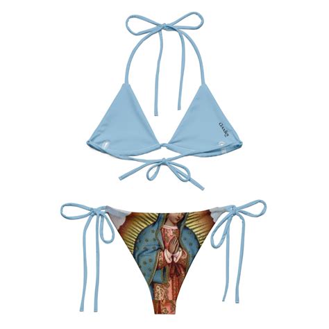 Virgin Mary Our Lady Of Guadalupe Bikini Triangle Bikini Etsy