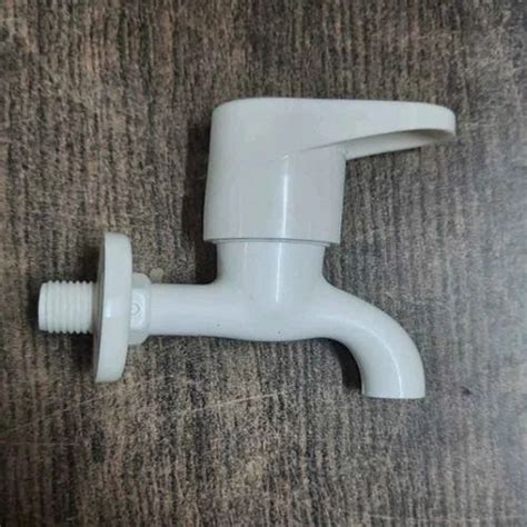 Polished Plastic White Ptmt Water Tap For Bathroom Fitting At Rs 80