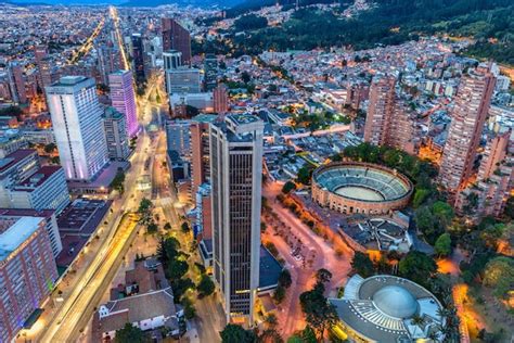 Vista A Rea Del Moderno Paisaje Urbano De Bogot En Colombia Por La