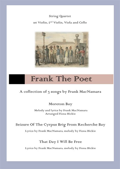 Frank The Poet Arr Fiona Alice Hickie By Fiona Alice Hickie Sheet