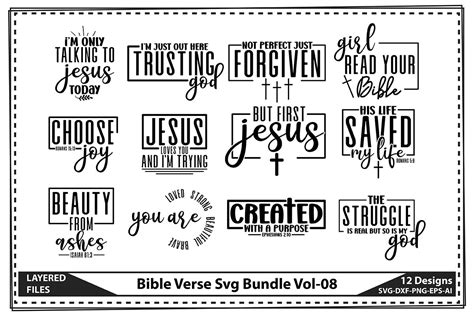 Bible Verse Svg Bundle Vol 08 Graphic By Craft Store · Creative Fabrica