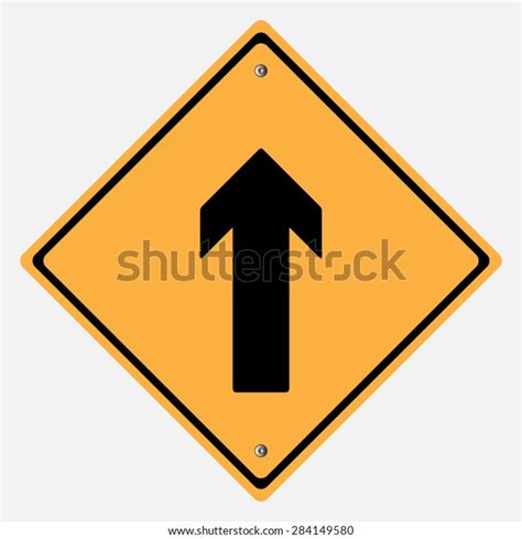Traffic Sign Drive Straight Stock Vector Royalty Free 284149580