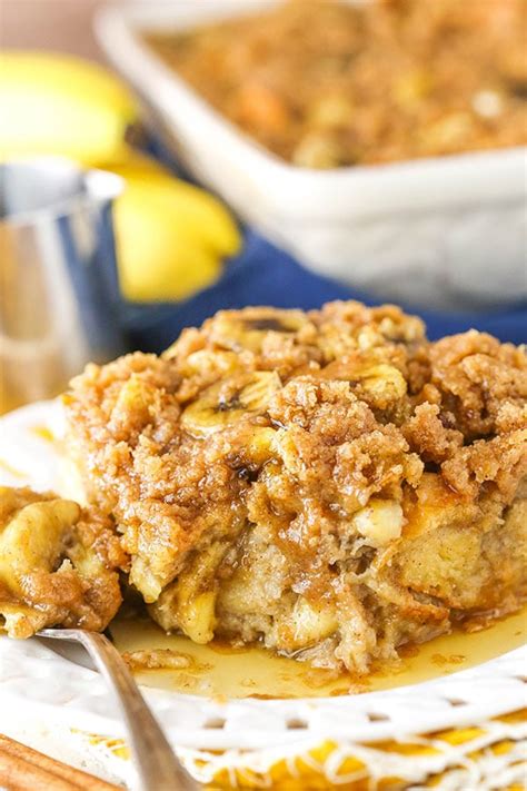 Overnight Baked Banana French Toast Casserole Easy Breakfast Idea