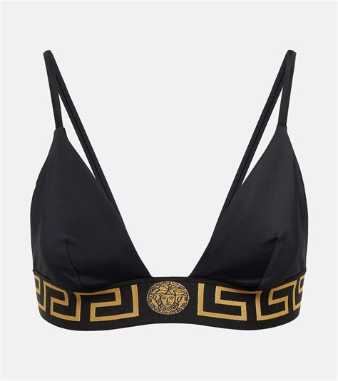 Versace Logo Bikini Top Shopstyle Two Piece Swimsuits