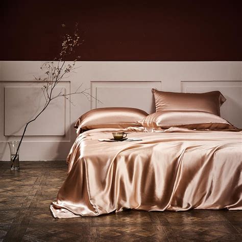 Rose Gold Silk Bedding Set Rose Gold Bedding Set Premium Bedroom