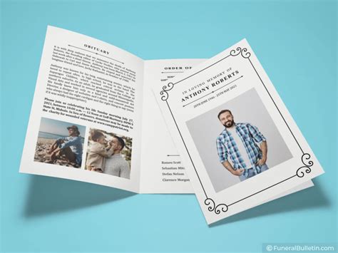 Funeral Booklet Template With Elegant Design - Instant Download!