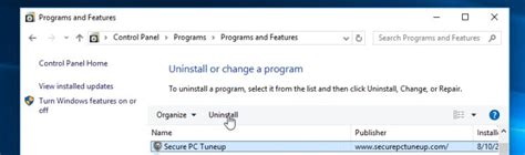 How To Remove Secure PC Tuneup Virus Removal Guide