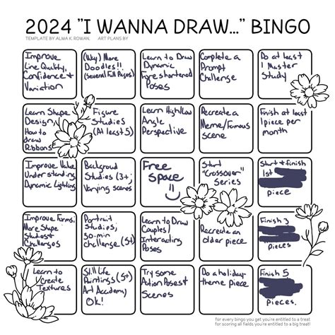 Art Goals Bingo 2024 By Sirgogetter On Deviantart