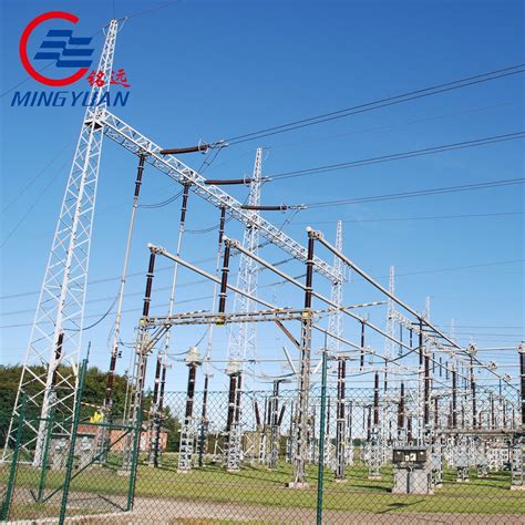 Steel Tubular Pole Power Transmission Substation Structure China