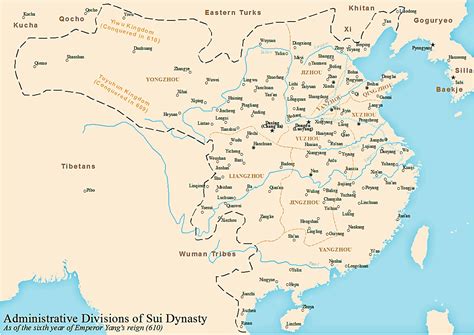 Sui Dynasty Map (Illustration) - World History Encyclopedia