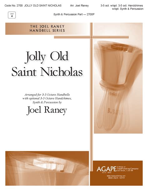 Jolly Old Saint Nicholas Arr Joel Raney J W Pepper Sheet Music