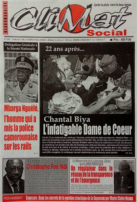 Cameroon Info Net Cameroun Kiosque Quelques Titres De Ce Lundi