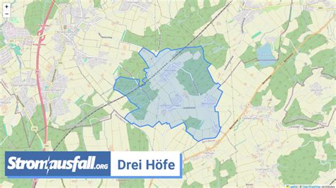 Ist aktuell Stromausfall in Gemeinde Drei Höfe Stromausfallkarte