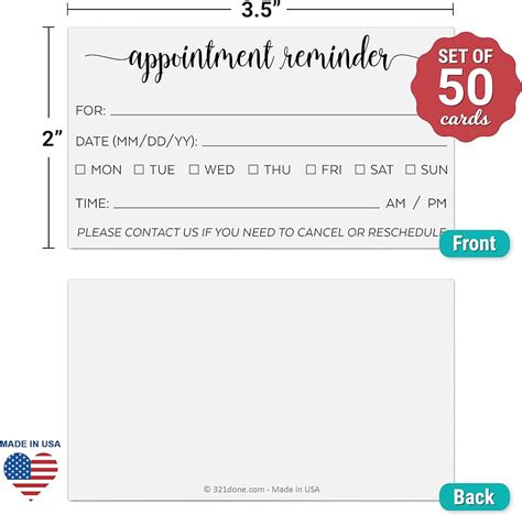 Free Printable Appointment Card Templates 44 OFF