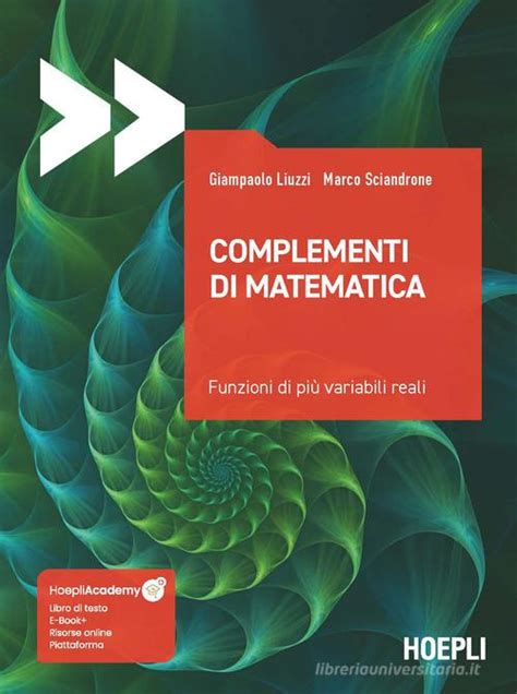 Complementi Di Matematica Funzioni Di Pi Variabili Reali Giampaolo