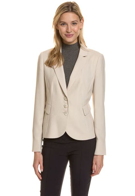 Gerry Weber Blazer Reverskragen Taillierter Schnitt Beige Jetzt