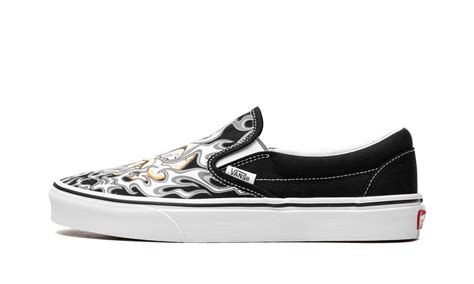 Vans Classic Slip On Flame Skull Stadium Goods