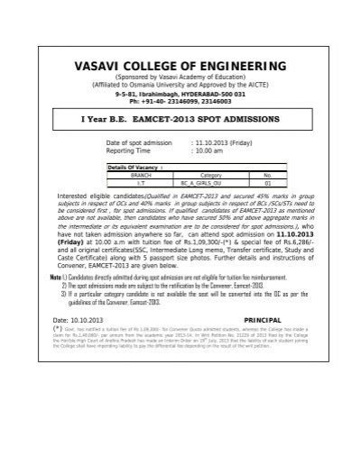 Vasavi College Of Engineering