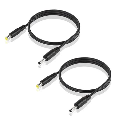 GINTOOYUN 2 Pack DC5521 To DC35135 Power Cord 24AWG DC 5 5mm X 2 1mm