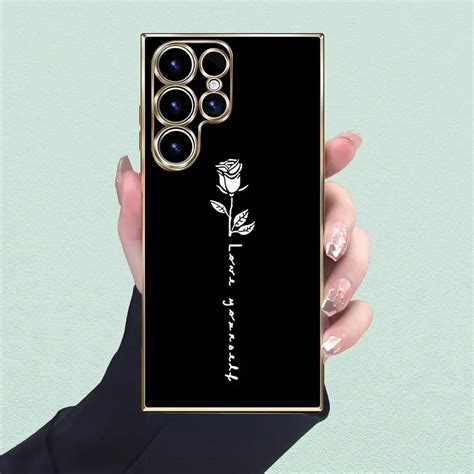 Rose Pattern Luxury Plating Phone Case Samsung S A Series No Temu Canada