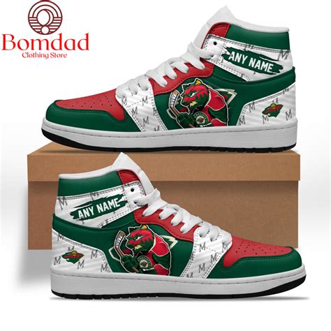 Minnesota Wild Mascot Personalized AJ 1 Shoes - Hearthtops Store