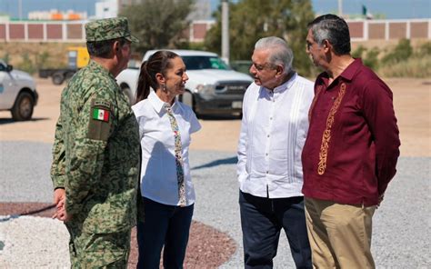 Sheinbaum Y AMLO Supervisan Avances En El Nuevo Centro De Aduanas De