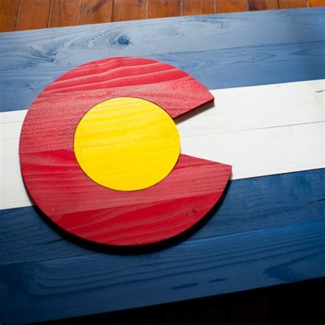 Wood Colorado Flag Etsy