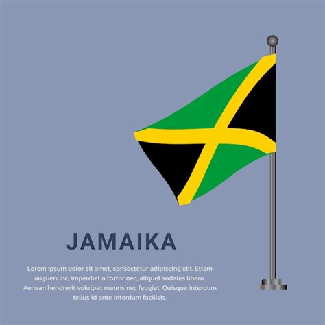 Ilustra O Do Modelo De Bandeira Da Jamaica Vetor Premium