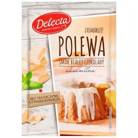 Delecta Polewa smak białej czekolady 100g Glaçage chocolat blanc