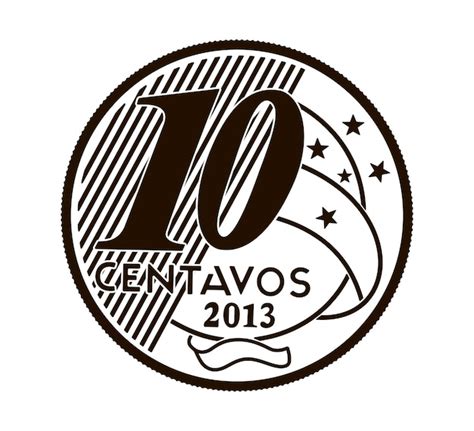 Premium Vector Brazilian 10 Centavos De Real Coin Reverse On White