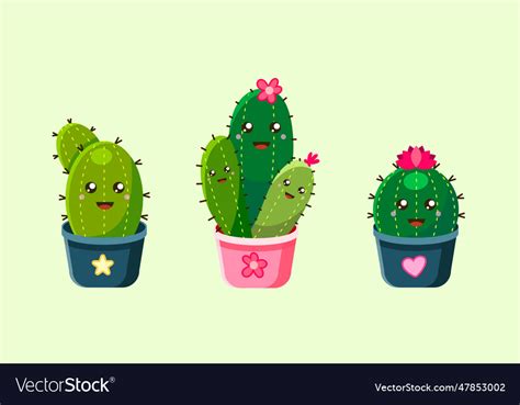 Kaktus Cute Design Royalty Free Vector Image Vectorstock