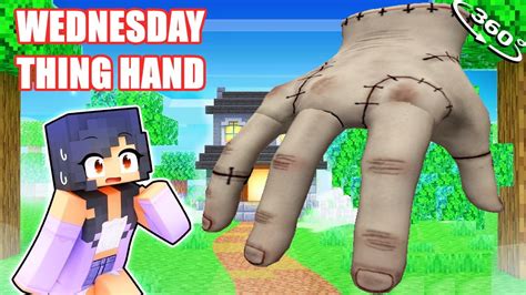 FRIENDS Saving APHMAU From WEDNESDAY ADDAMS THING HAND In Minecraft 360