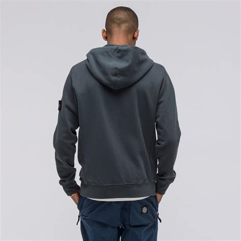 Stone Island 60220 Full Zip Hoodie In Charcoal In Gray For Men Lyst