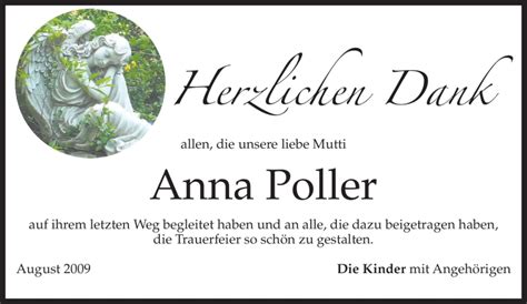 Traueranzeigen Von Anna Poller Trauer Merkur De