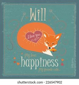 Poster Vintage Fox Vector Illustration Stock Vector (Royalty Free) 226547902 | Shutterstock