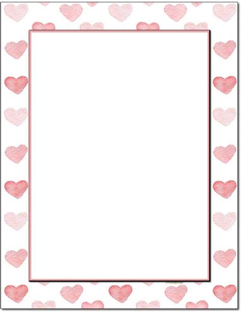 Stamped Hearts Letterhead Laser Inkjet Printer Paper 100 Pack