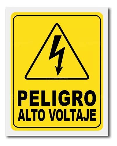 Señal Peligro Alto Voltaje Señal Precaución Señaletica Meses sin interés