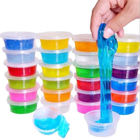 12 Cups DIY Colorful Crystal Mud Slime Set Non Toxic Imported Drum