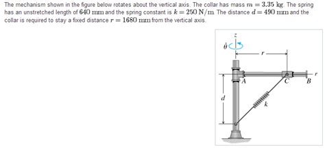 Solved The Mechanism Shown In The Figure Below Rotates About Chegg