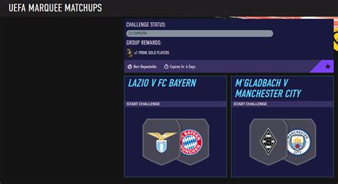 Uefa Marquee Matchups Sbc Fifa Labo