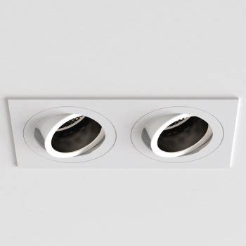 Astro Pinhole Twin Square GU10 Matt White Adjustable Downlight UKES