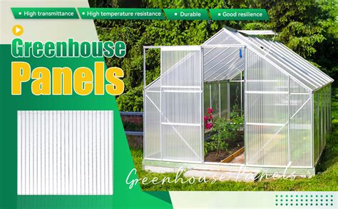 Tatuo 24 Pack Polycarbonate Greenhouse Panels Polycarbonate Sheets Twin Wall Roof