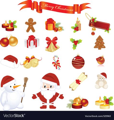 Christmas Elements Royalty Free Vector Image Vectorstock