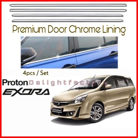 Proton Exora Chrome Door Belt Moulding Window Trim Lining Chrome